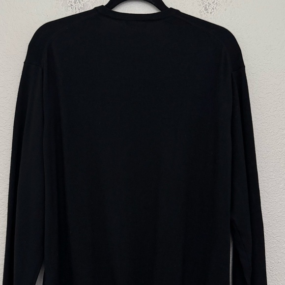 Peter Millar Merino Wool Silk Blend V-Neck Pullover Sweater Black Size XL - Picture 10 of 15
